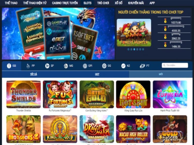 Giao diện game nổ hũ bắt mắt, hiện đại